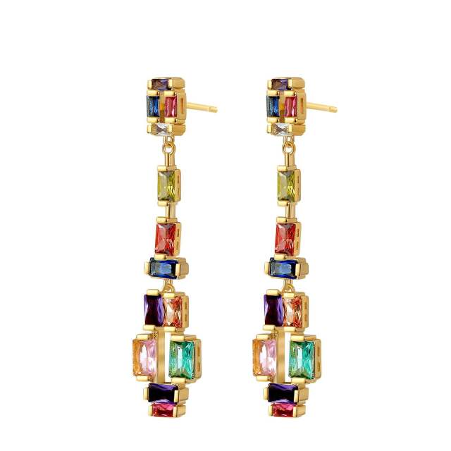 Aretes largos Rainbow