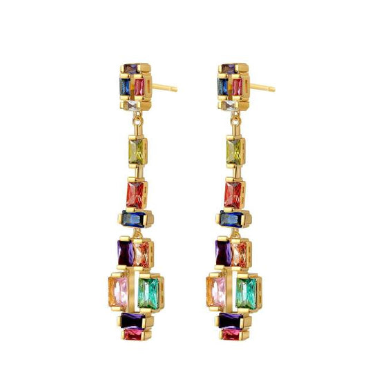Aretes largos Rainbow