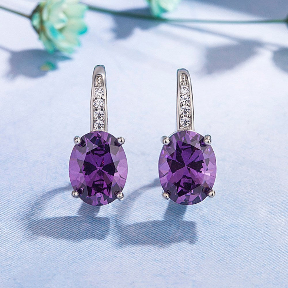 PURPLE ZIRCONIA EARRINGS