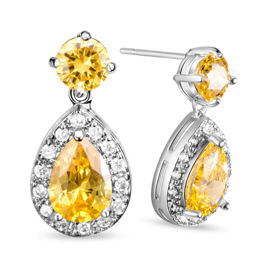 YELLOW TEAR EARRINGS