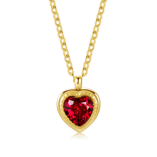 RED LOVE HEART NECKLACE