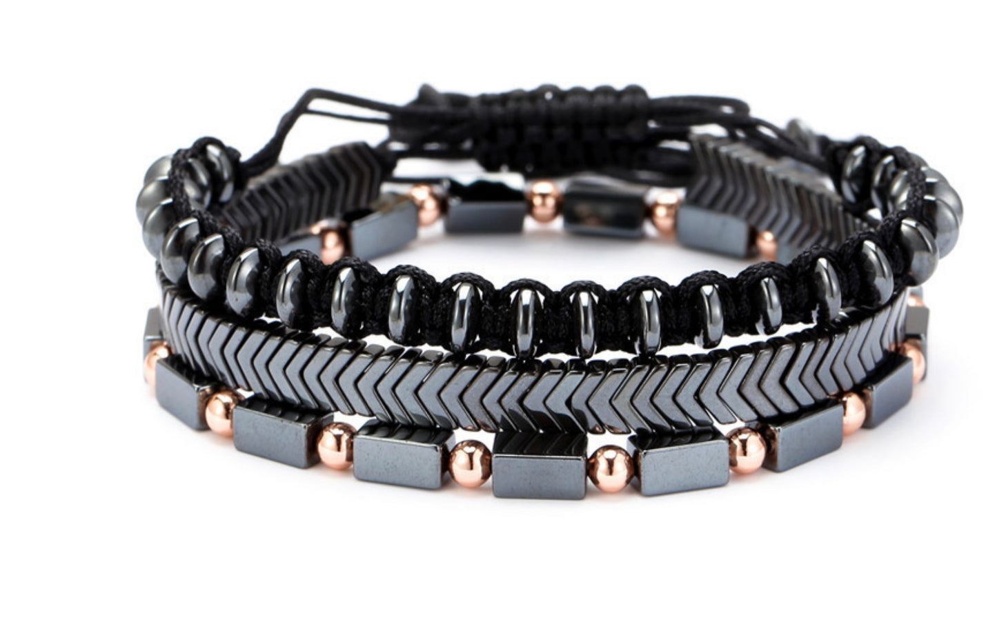 THREE PIECE HEMATITE