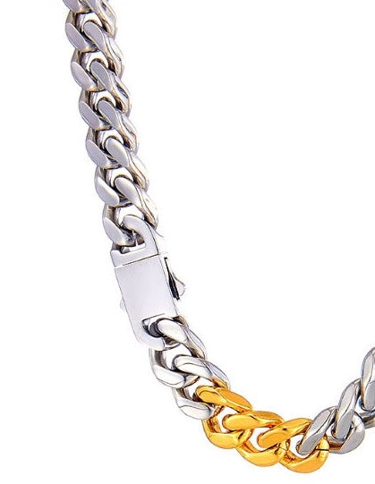 TWO TONE CUBAN STYLE CHAIN