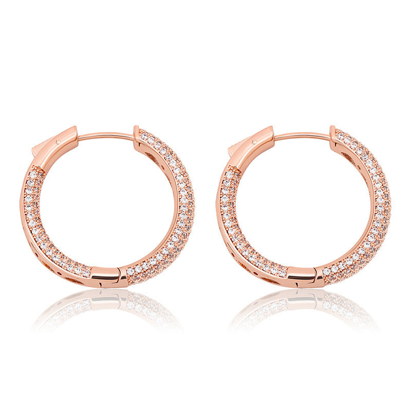 ZIRCON HOOP EARRINGS