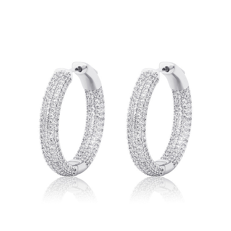 ZIRCON HOOP EARRINGS