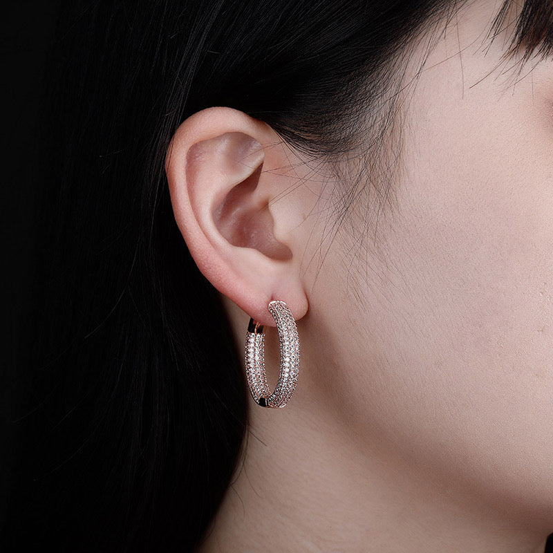 ZIRCON HOOP EARRINGS