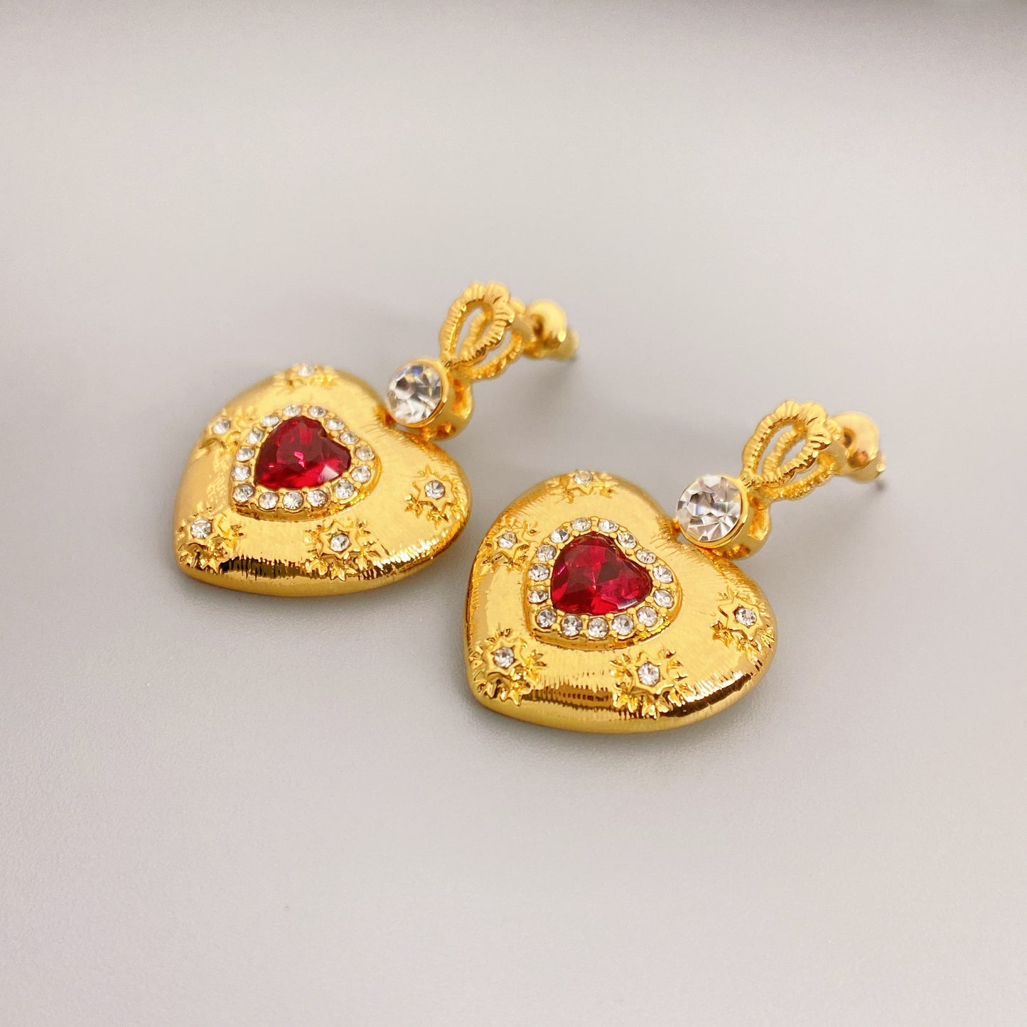 VINTAGE HEART EARRINGS