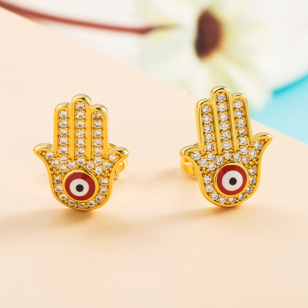 HAMSA HAND EAR STUDS