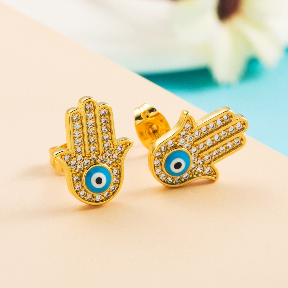 HAMSA HAND EAR STUDS