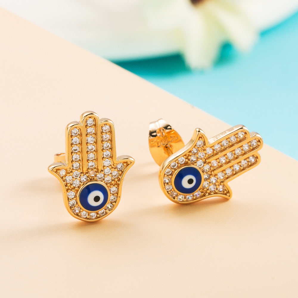 HAMSA HAND EAR STUDS