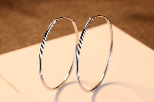 SILVER HOOP EARRINGS