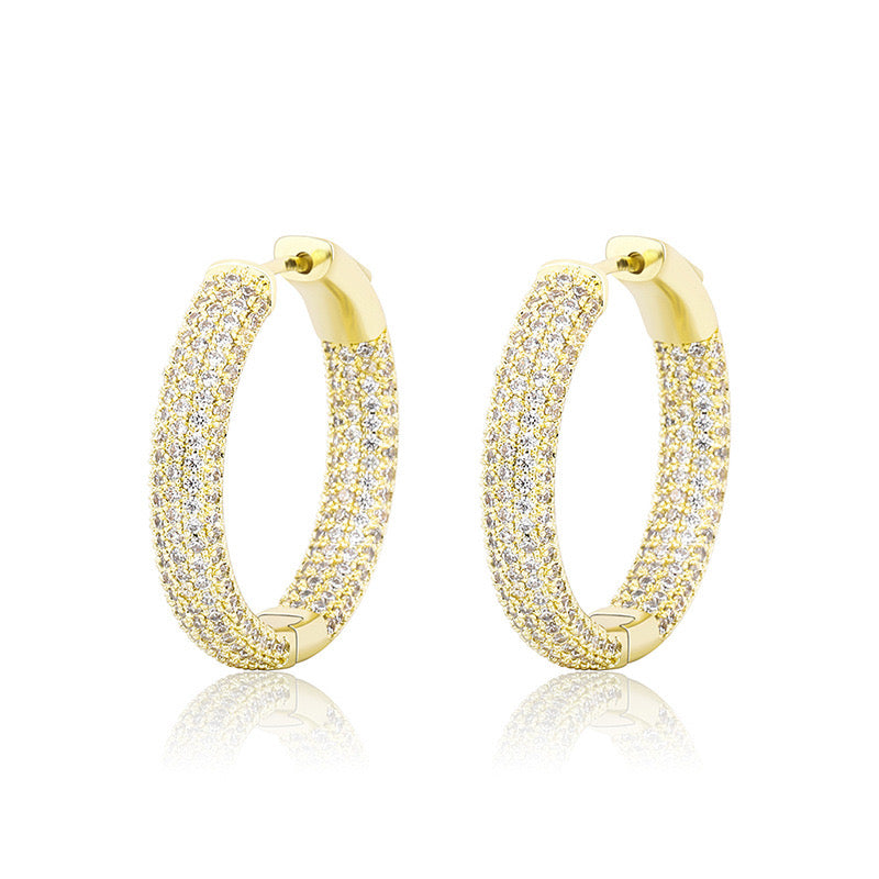 ZIRCON HOOP EARRINGS