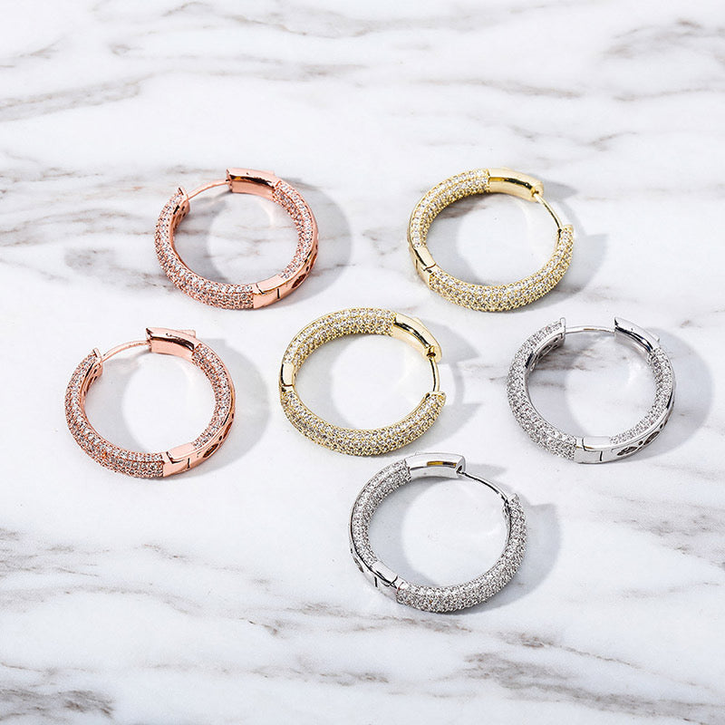 ZIRCON HOOP EARRINGS