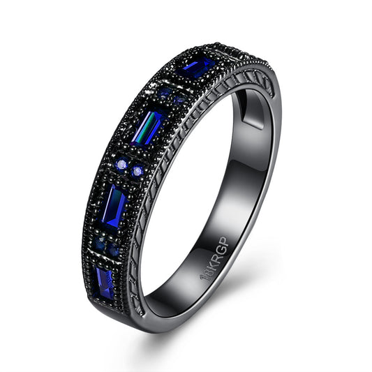 GUNMETAL BLUE RING