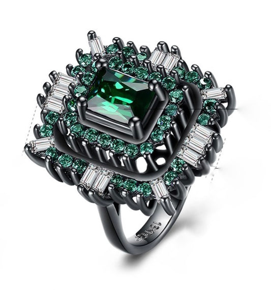 GUNMETAL GREEN RING