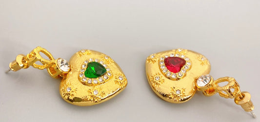VINTAGE HEART EARRINGS