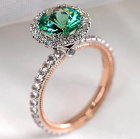 GREEN SOLITARY RING