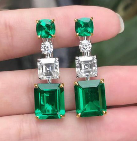 GREEN EMERALD EARRINGS