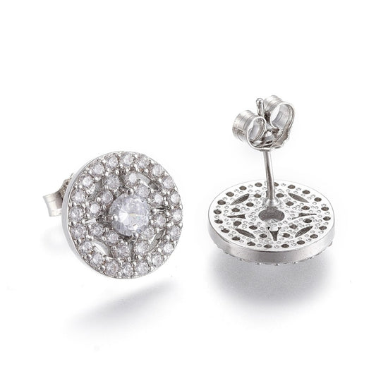 SILVER ZIRCONIA STUDS