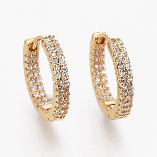 ARRACADAS ZIRCONIA DORADO